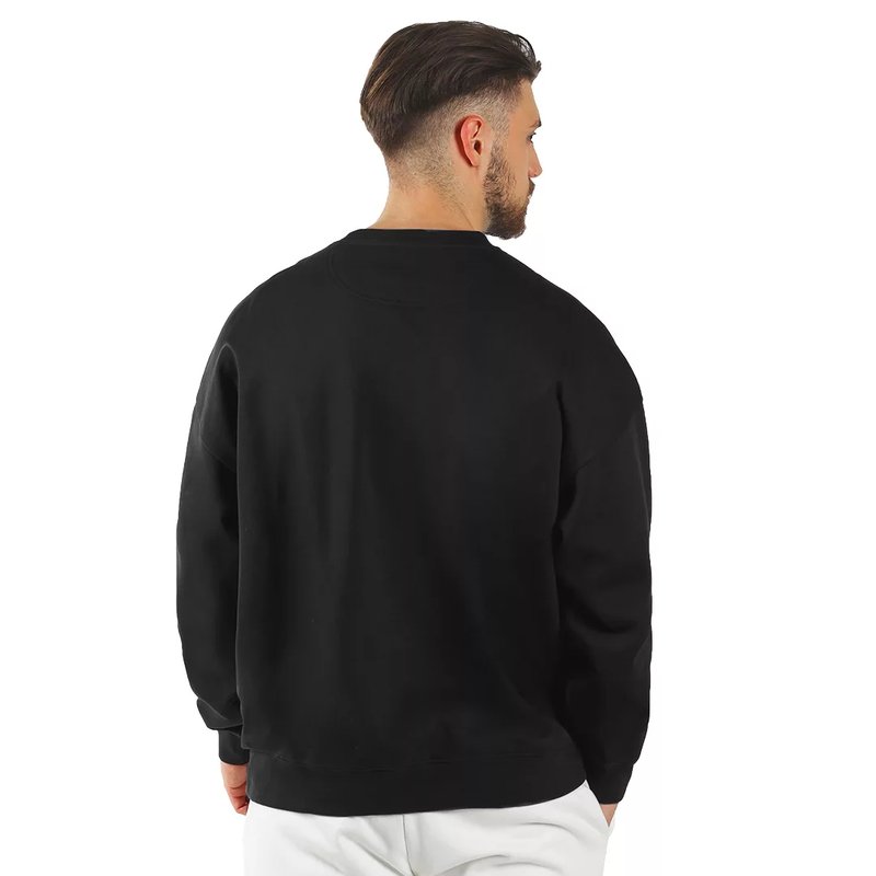 BIG, unisex široka dukserica od organskog pamuka, 300 g/m2, crna