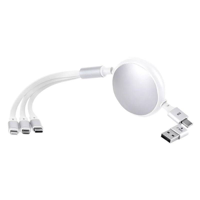 KEPLER 6IN1, usb type-c kabl za punjenje i prenos podataka, 6 u 1, 60w, beli