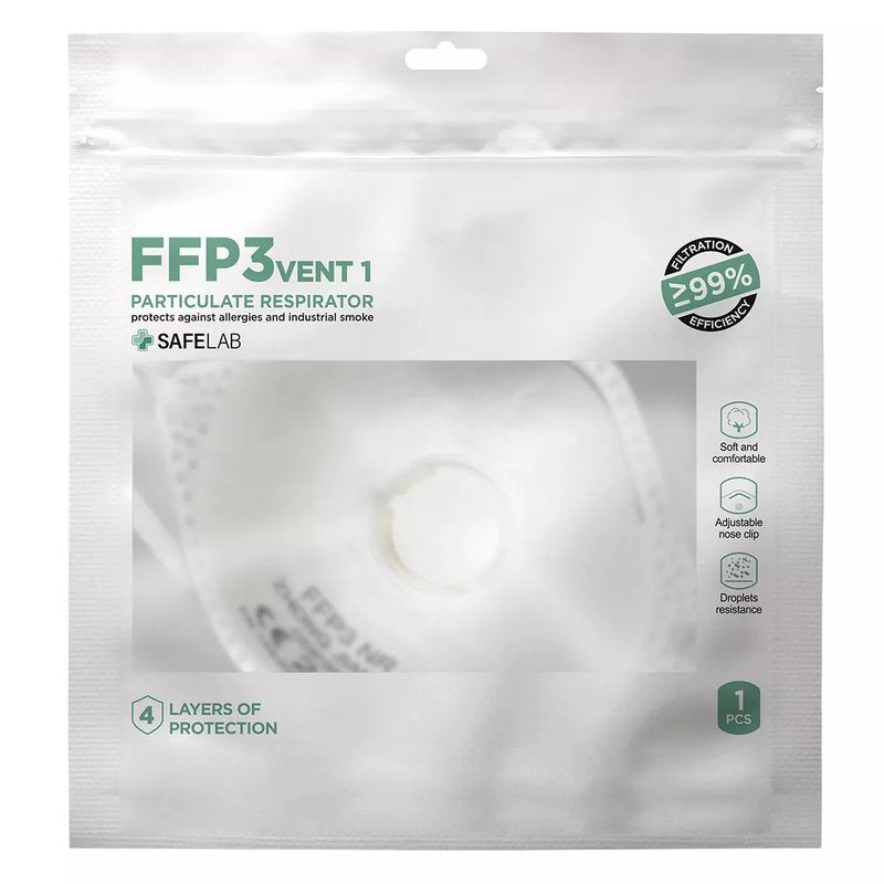 FFP3 VENT 1, zaštitna maska sa ventilom, bela