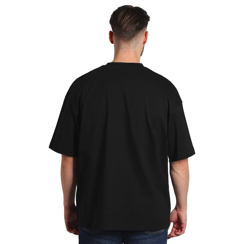 BIG T, široka majica od organskog pamuka, 220 g/m2, crna