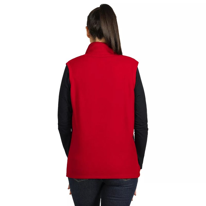 GLECHER VEST, prsluk od brušenog polara, crveni