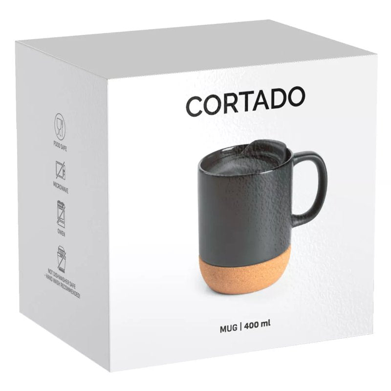 CORTADO, keramička šolja, 400 ml, crna