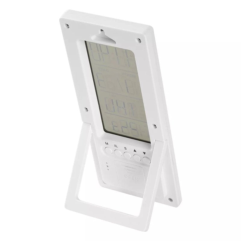 DIGIT, digitalni stoni lcd sat, beli