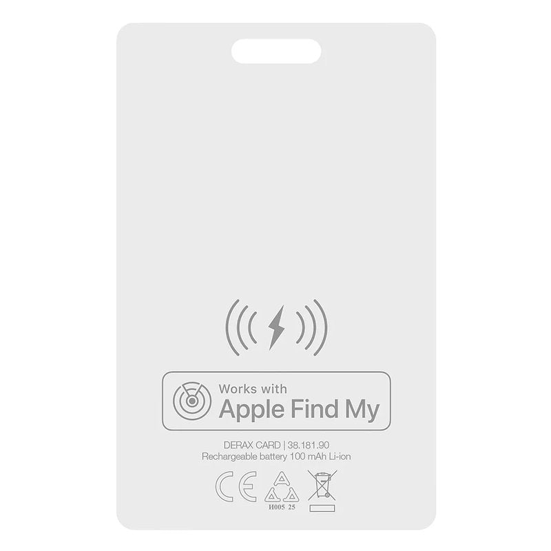 DERAX CARD, find my kartica sa funkcijom lociranja, bela