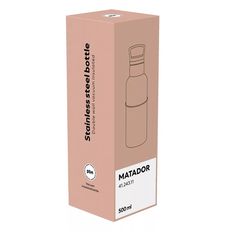 MATADOR, termos sa silikonskom navlakom, 500 ml, tamno sivi