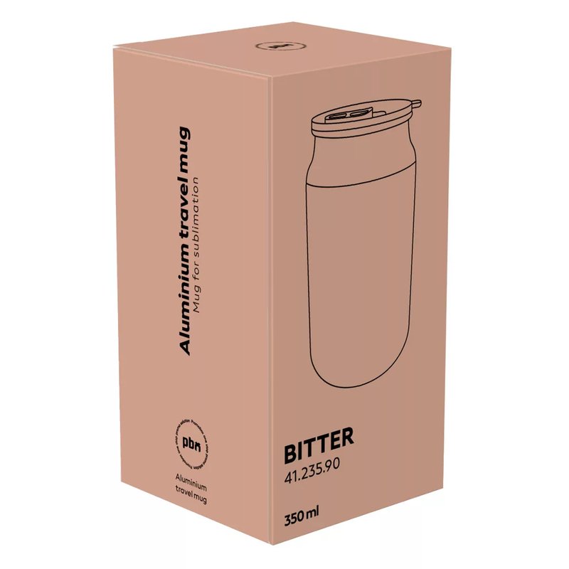 BITTER, čaša za poneti za sublimaciju, 350 ml, bela