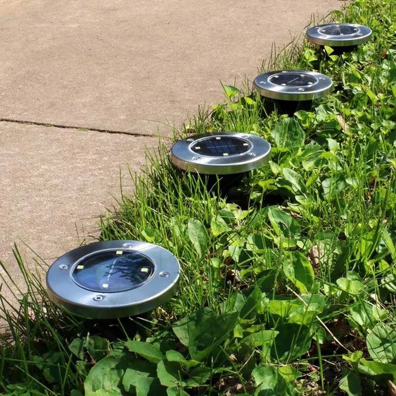 Ubodne Solarne Disk Svetiljke (set od 4) – 4 Led dioda