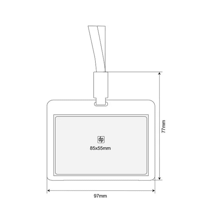 HOLDING, plastični uložak za identifikacionu karticu sa trakicom, beli