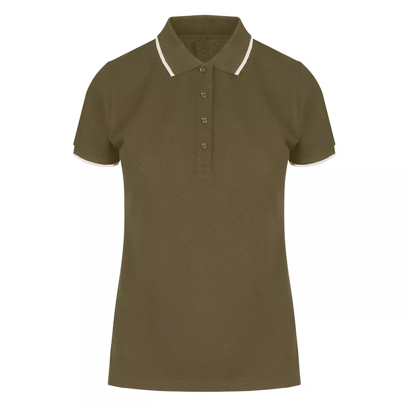 ATLANTIC LADY, ženska polo majica, 190 g/m2, maslinasta