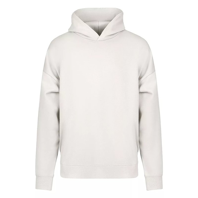 BIG HOODY, široka dukserica sa kapuljačom od organskog pamuka, 300 g/m2, krem-bela