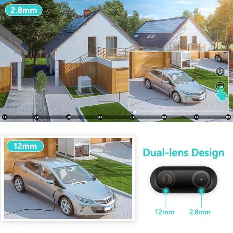 Bežična IP WiFi Kamera –  2 sočiva –  8x zoom