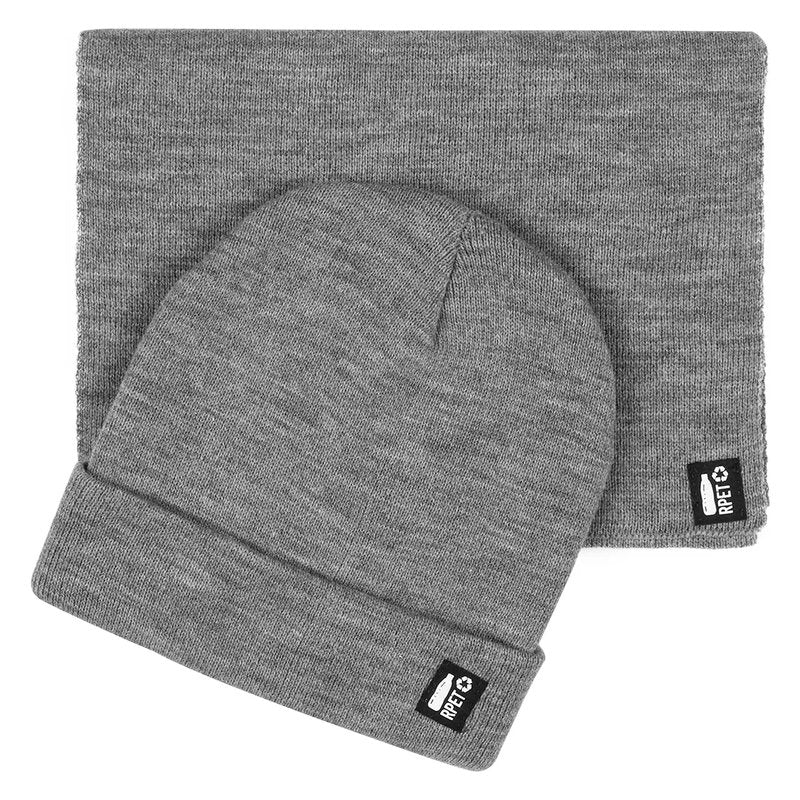 NORDIC SET, zimska kapa i šal, sivi
