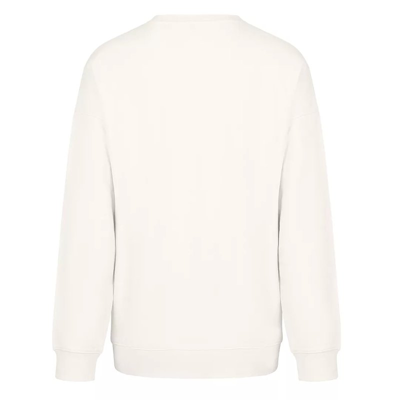 BIG, unisex široka dukserica od organskog pamuka, 300 g/m2, krem-bela