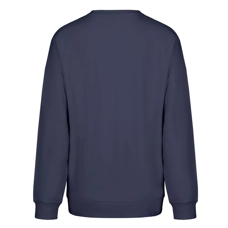 BIG, unisex široka dukserica od organskog pamuka, 300 g/m2, plava