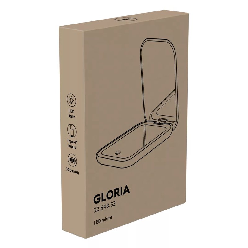 GLORIA, led ogledalce, roze