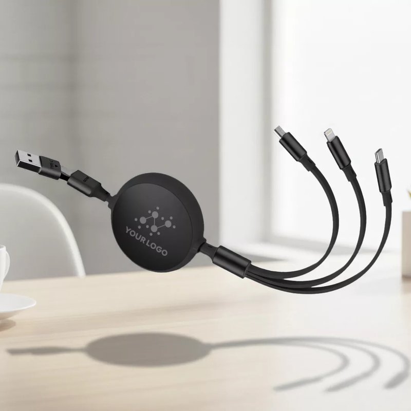 KEPLER 6IN1, usb type-c kabl za punjenje i prenos podataka, 6 u 1, 60w, crni
