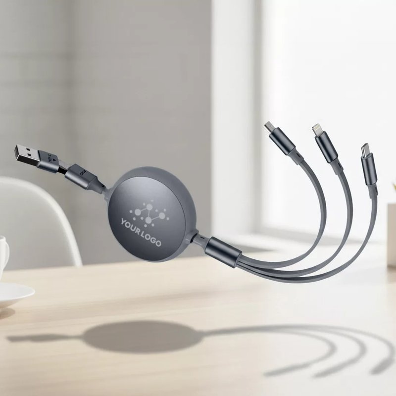 KEPLER 6IN1, usb type-c kabl za punjenje i prenos podataka, 6 u 1, 60w, tamno sivi
