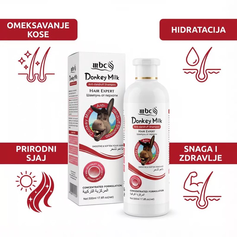 Donkey Milk – Šampon od magarećeg mleka protiv peruti