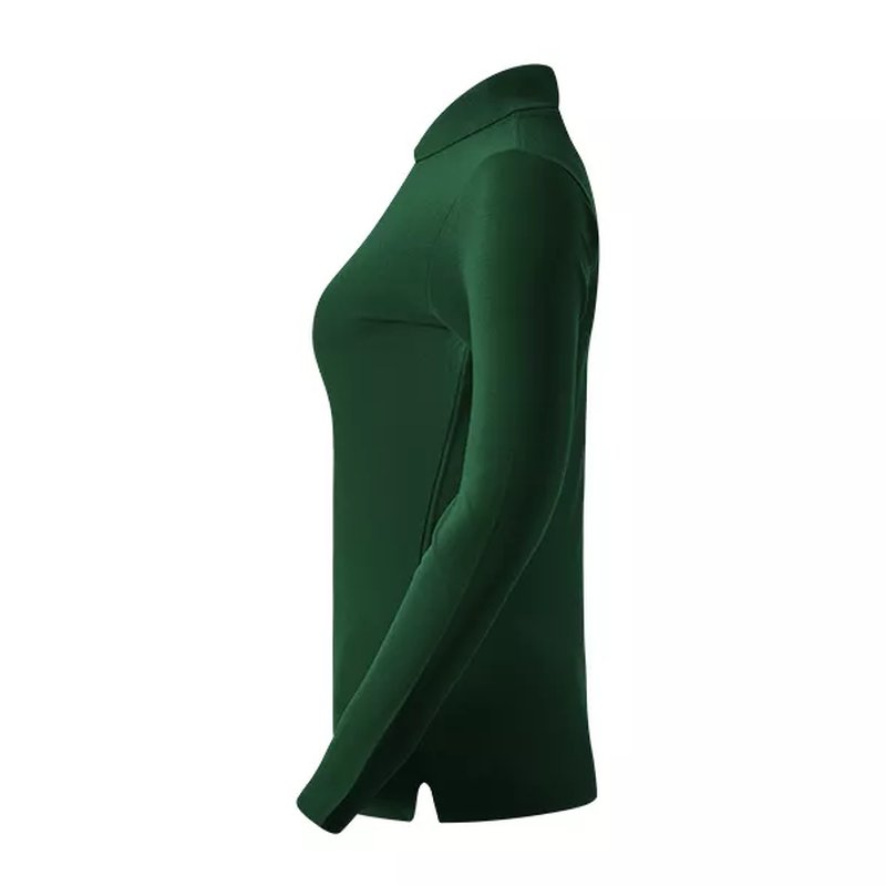 LINDA, ženska pamučna polo majica dugih rukava, zelena