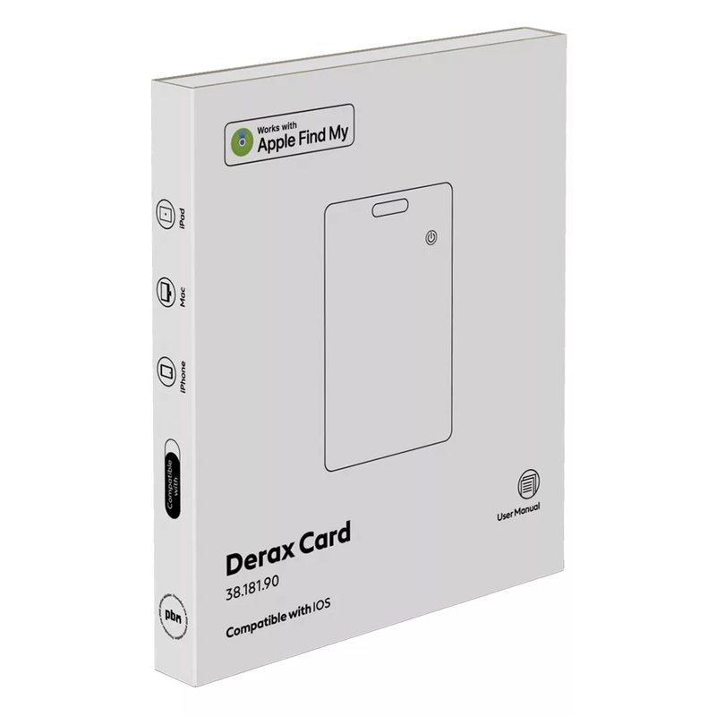 DERAX CARD, find my kartica sa funkcijom lociranja, bela