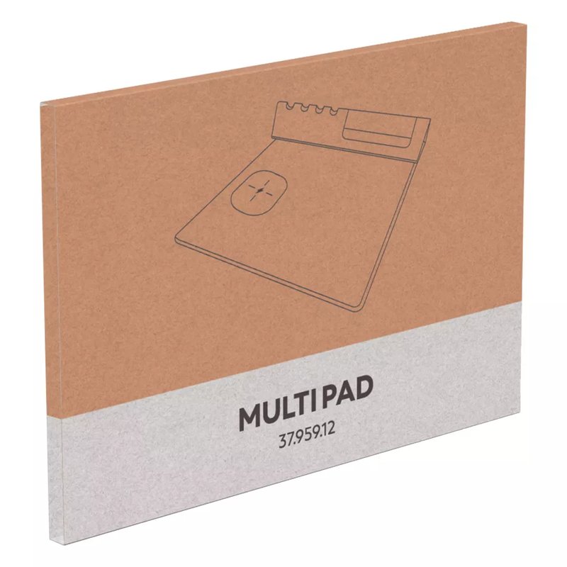 MULTI PAD, podloga za kompjuterski miš i bežični punjač, 15w, siva
