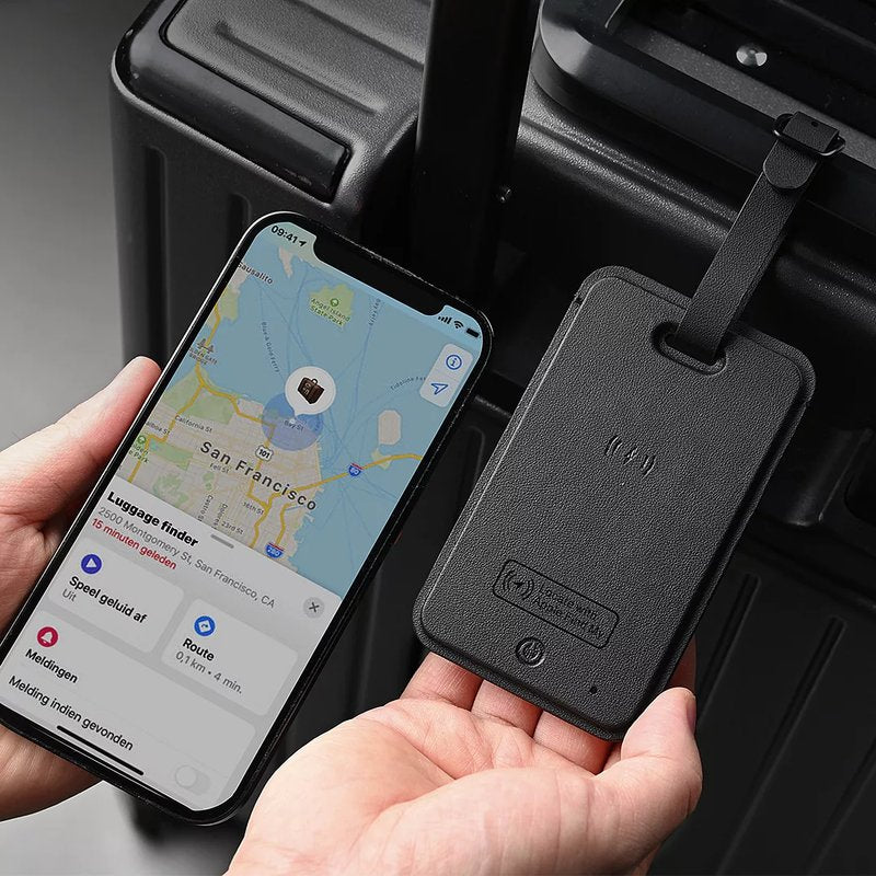 LUGGAGE FINDER, find my kartica za putnu torbu sa funkcijom lociranja, crna