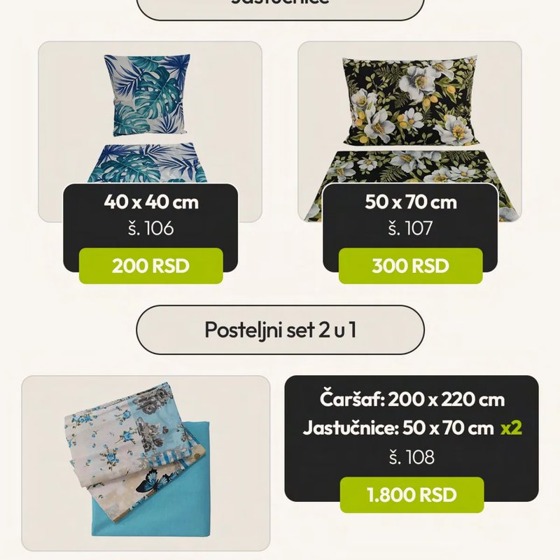 Magic Trio baštenski jastuci i podmetači po meri